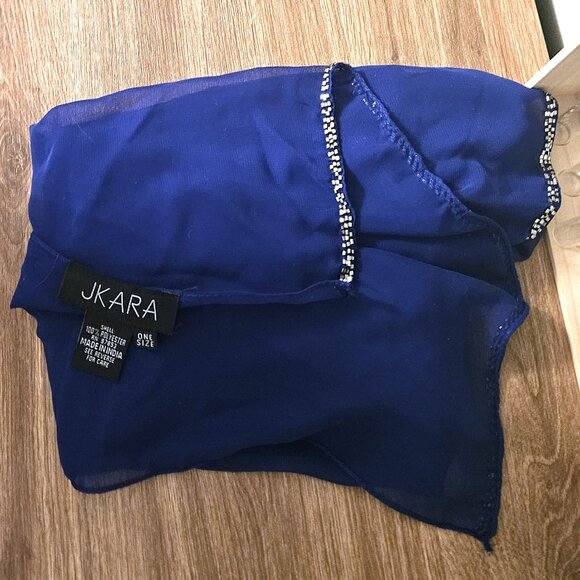 NWT J Kara Handmade Beaded Gown & Scarf, sz 6 - Picture 13 of 14